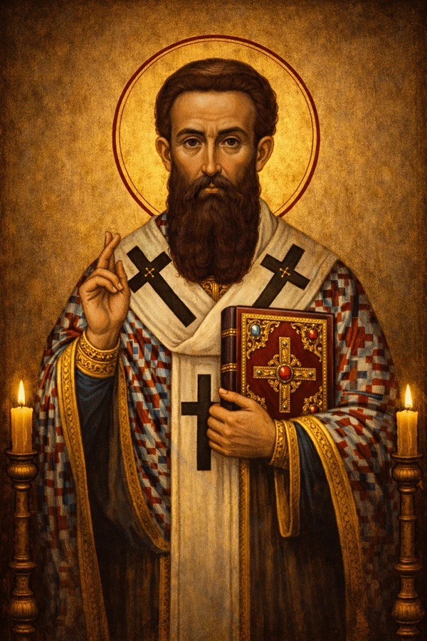 Saint Gregory Palamas Byzantine icon, defender of hesychasm and Archbishop of Thessalonica