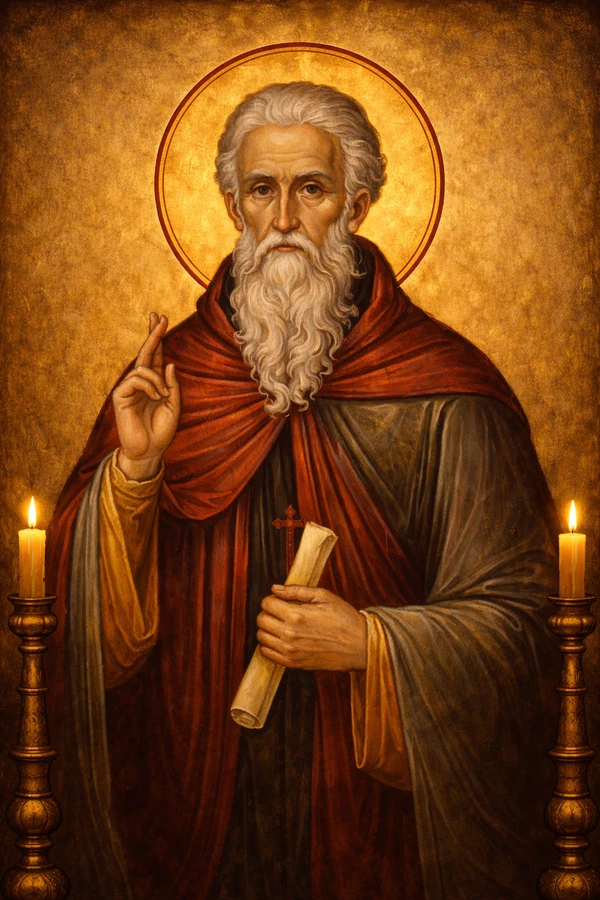 Saint John Climacus Byzantine icon, abbot of Mount Sinai and author of The Ladder of Divine Ascent